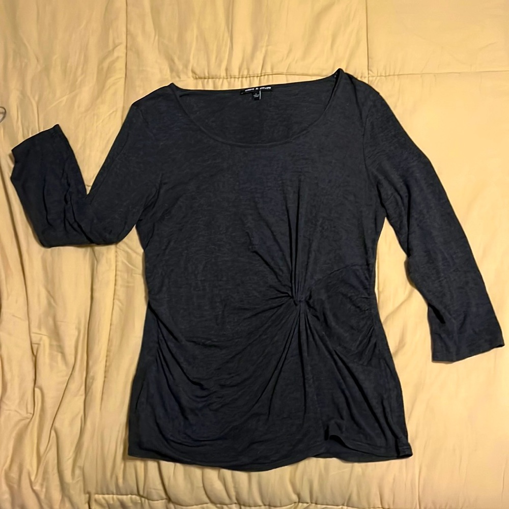 Ladies large 3/4 length shirt.  Dark gray